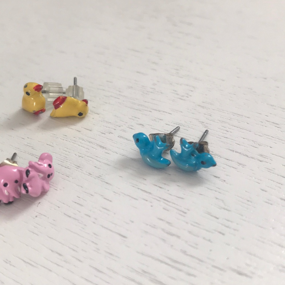 Set of 5 animal earrings - Picture 4 of 4
